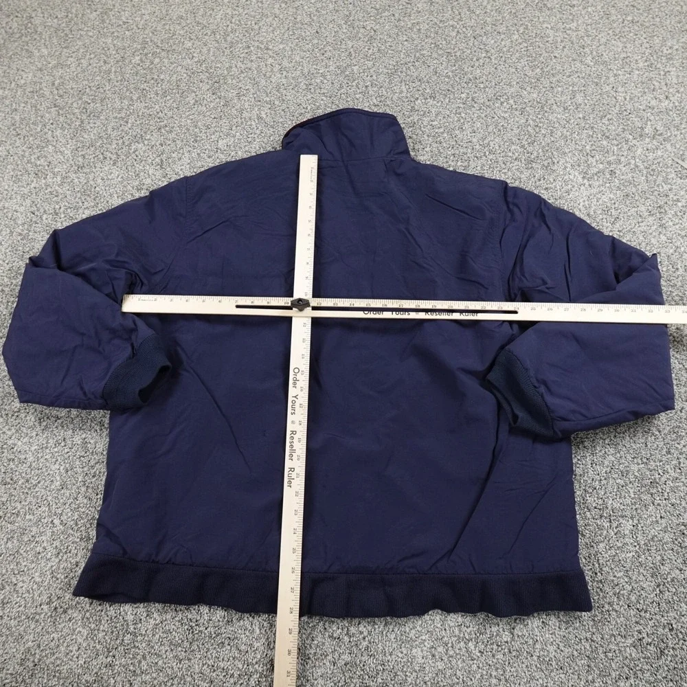 VTG LL Bean Jacket Mens XL Blue‎ Fleece Lined Windbreaker Zip Bomber Coat Hike